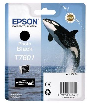 Картридж струйный Epson T7601 C13T76014010 фото черный (25.9мл) для Epson SureColor SC-P600