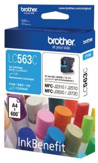 Картридж Brother LC-563C с голубыми чернилами (до 600 страниц формата A4) для MFC-J2510