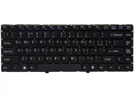 Клавиатура для ноутбука Sony VPC-EE Series RU, Black frame/ Black key