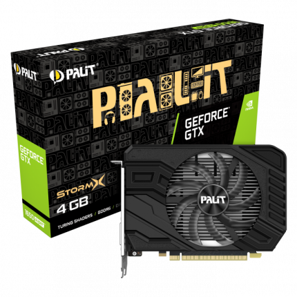 Видеокарта Palit PA-GTX1650SUPER StormX OC 4G, NVIDIA GeForce GTX 1650 SUPER, 4Gb GDDR6