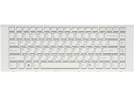 Клавиатура для ноутбука Sony VPC-EG Series RU, White frame/ White key