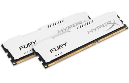 Модуль памяти Kingston 16GB 1600MHz DDR3 CL10 DIMM (Kit of 2) HyperX FURY White Series