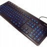 Клавиатура A4 KD-126-1 Black X-Slim LED blue BlackLight Keyboard USB