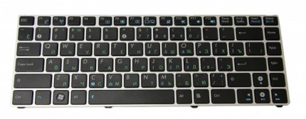 Клавиатура для ноутбука Asus UL20 RU, Silver frame/ Black key