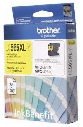Картридж Brother LC-565XLY большой емкости с жёлтыми чернилами (до1200 страниц формата A4) для MFC-J2510