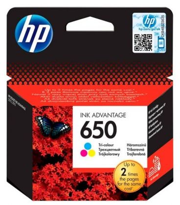 Картридж HP 650 Tri-colour для Deskjet Ink Advantage1015/1515/ 2515/ 2545/ 2645/ 3515 (360 стр)