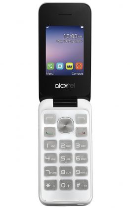 Мобильный телефон Alcatel OneTouch 2051D белый раскладной 2Sim 2.4" 240x320 2Mpix BT GSM900/1800 GSM1900 FM microSD max32Gb