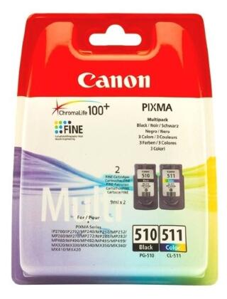 Набор Canon PG-510 and CL-511 для MP230/ 240/ 250/ 260/ 270/ 272/ 280/ 480/ 490/ 492, MX320/ 330/ 360/ 410/ 420, Pixma iP2700