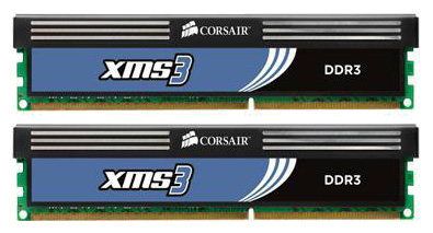 Модуль памяти DDR3 4Gb 1600MHz, Corsair 2x2Gb 9-9-9-24, XMS3 Classic (CMX4GX3M2A1600C9)