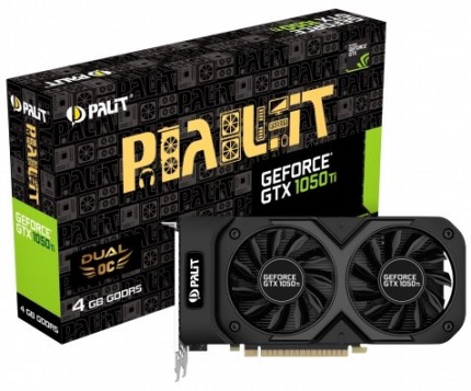 Видеокарта Palit PA GTX1050Ti Dual OC 4G GeForce GTX 1050 Ti