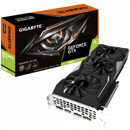 Видеокарта Gigabyte GV-N1660GAMING OC-6GD, NVIDIA GeForce GTX 1660, 6Gb GDDR5