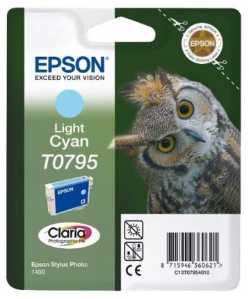 Картридж струйный Epson C13T07954010 светло-голубой для Epson Stylus Photo1500W,A3