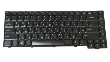 Клавиатура для ноутбука Acer Aspire 4230/ 4330/ 4530/ 4730/ 4930/ 5230/ 5330/ 5530/ 5730/ 5930 Series RU, Glossy Black