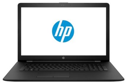 Ноутбук HP 17-bs018ur 17.3"(1600x900)/ Intel Pentium N3710(1.6Ghz)/ 4096Mb/ 1000Gb/ DVDrw/ Radeon 520 2GB(2048Mb)/ Cam/ BT/ WiFi/ 41WHr/ war 1y/ 2.5kg/ Jet Black/ W10