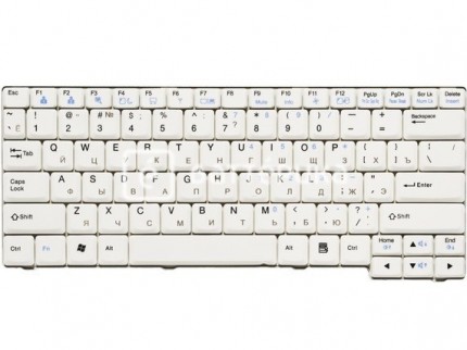 Клавиатура для ноутбука LG E200/ E210/ E300/ E310/ ED310 RU, White
