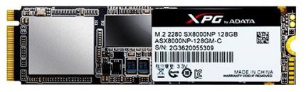Накопитель SSD A-Data PCI-E x4 128Gb ASX8000NP-128GM-C SX8000 M.2 2280