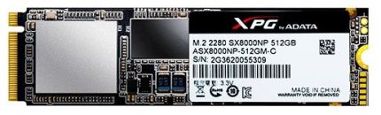 Накопитель SSD A-Data PCI-E x4 512Gb ASX8000NP-512GM-C SX8000 M.2 2280