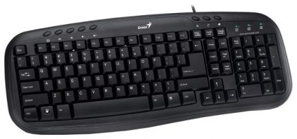 Клавиатура Genius M200 черная USB 12 горячих клавиш
