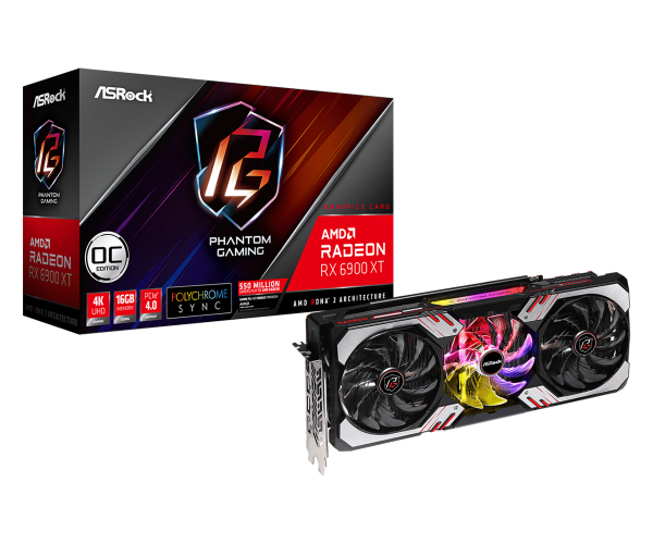Видеокарта ASRock Radeon RX 6900 XT Phantom Gaming D 16G OC