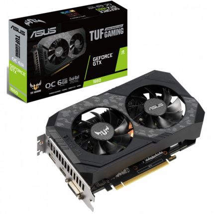 Видеокарта ASUS TUF-GTX1660-O6G, NVIDIA GeForce GTX 1660, 6Gb GDDR5