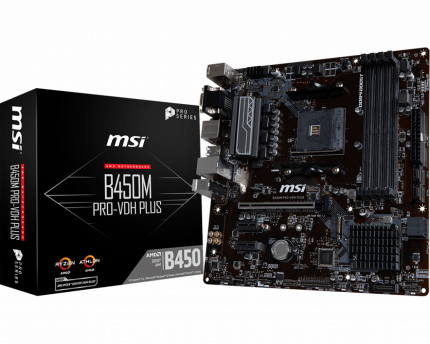 Материнская плата MSI B450M PRO-VDH PLUS, AMD B450, sAM4, mATX