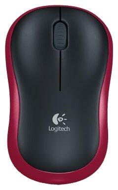 Мышь Logitech M185 dark red wireless USB (910-002240)