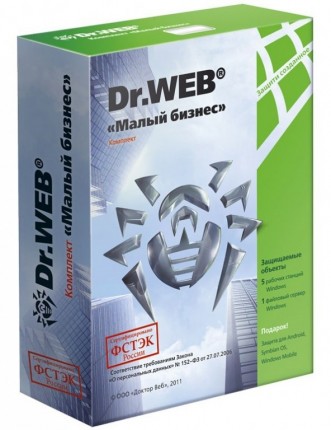 ПО Dr.Web «Малый бизнес» BOX для 5 ПК/1 сервер/5 пользователей почты на 1 год (BBZ-C-12M-5-A3)