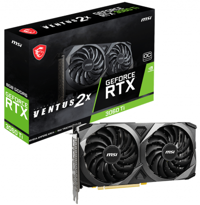 Видеокарта MSI GeForce RTX 3060 Ti VENTUS 2X 8G OC LHR RU