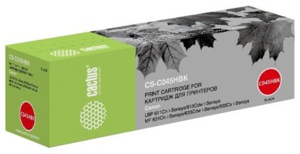 Картридж Cactus CS-C045HBK черный (2800стр.) для Canon LBP 611Cn/613Cdw/631Cn/633Cdw/635Cx