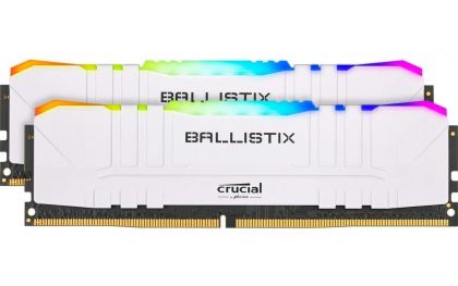Модуль памяти Crucial 16Gb (2x8Gb) 3000MHz DDR4 Ballistix White RGB (BL2K8G30C15U4WL)