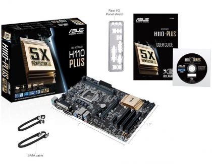 Материнская плата Asus H110-PLUS, Intel H110, s1151, ATX