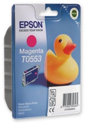 Картридж струйный Epson T0553 C13T05534010 пурпурный (8мл) для Epson R240/RX420/RX520