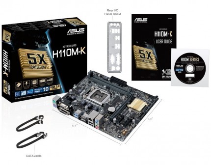Asus H110M K Soc 1151 Intel H110 2xDDR4 mATX AC 97 8ch 7.1 GbLAN VGA DVI