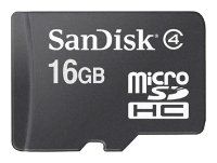 Карта памяти microSDHC 16Gb Class4 Sandisk SDSDQM-016G-B35A + adapter