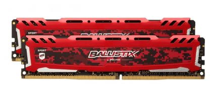 Модуль памяти Crucial Ballistix Sport LT Red 16Gb (2x8Gb) DDR4 3200MHz (BLS2K8G4D32AESEK)
