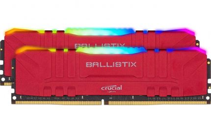 Модуль памяти Crucial 32Gb (2x16Gb) 3000MHz DDR4 Ballistix Red RGB (BL2K16G30C15U4RL)