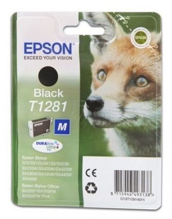 Картридж струйный Epson C13T12814012 черный для Epson S22/SX125