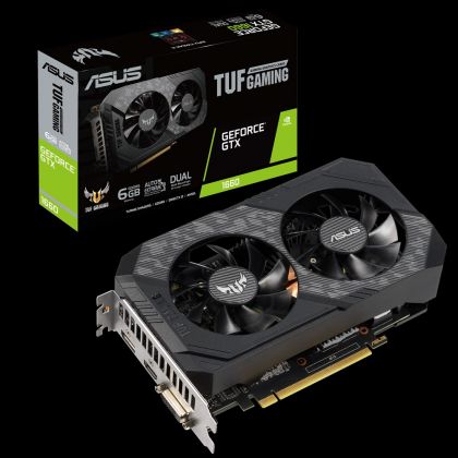Видеокарта Asus TUF-GTX1660-6G-GAMING, NVIDIA GeForce GTX 1660, 6Gb GDDR5