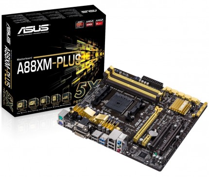 Материнская плата Asus A88XM-PLUS Socket-FM2 AMD A88X DDR3 mATX AC`97 8ch(6.2) GbLAN SATA3 RAID VGA+DVI+HDMI USB3.0