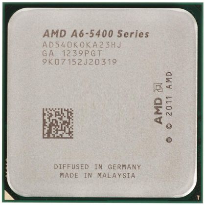 Процессор AMD A6 X2 5400K Socket-FM2 (AD540KOKA23HJ) (3.6/5000/1Mb/Radeon HD 7540) OEM