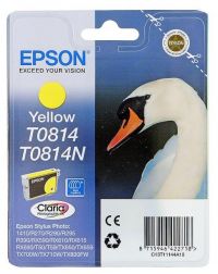 Картридж Epson T0814 Yellow для Stylus Photo R270/ R290/ R295/ R390/ RX590/ RX610/ RX615/ RX690/ TX700W/ TX800W/ T50/ T59/ TX650/ TX659/ TX710W/1410