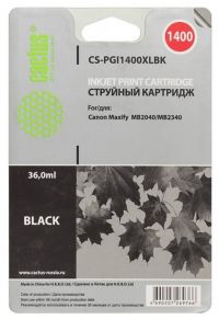 Совместимый картридж струйный Cactus CS-PGI1400XLBK черный для HP Canon MB2050/ MB2350/ MB2040/ MB2340 (36мл)