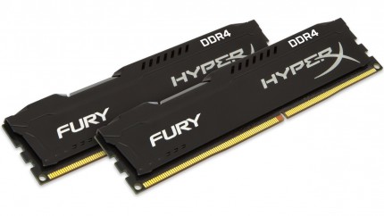 Модуль памяти Kingston 8GB 2666MHz DDR4 DIMM (Kit of 2) HyperX FURY Black (HX426C15FBK2/8)