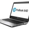Ноутбук HP ProBook 640 G2 14"(1920x1080)/ Intel Core i5 6200U(2.3Ghz)/ 8192Mb/ 256SSDGb/ DVDrw/ Int:Intel HD Graphics 520/ Cam/ BT/ WiFi/ 48WHr/ war 1y/ 1.98kg/ silver/ black/ W7Pro + W10Pro key + USB-C