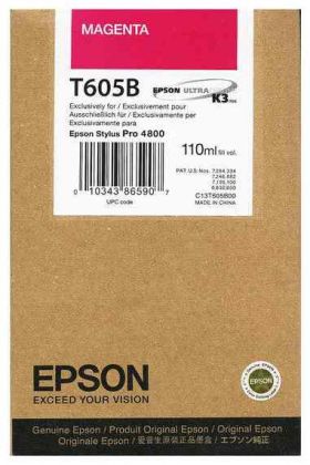 Картридж струйный Epson T605B C13T605B00 пурпурный (110мл) для Epson Stylus Pro 4800