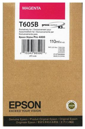 Картридж струйный Epson T605B C13T605B00 пурпурный (110мл) для Epson Stylus Pro 4800