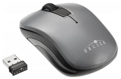 Мышь Oklick 445MW черный/серый оптическая (1200dpi) беспроводная USB (3but)