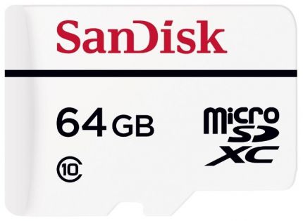 Карта памяти microSDHC 64Gb Class10 Sandisk SDSDQQ-064G-G46A High Endurance + adapter