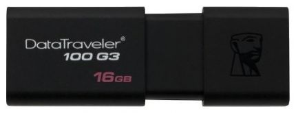 Флешка Kingston 16Gb DataTraveler 100 G3 DT100G3/16GB USB3.0 черный