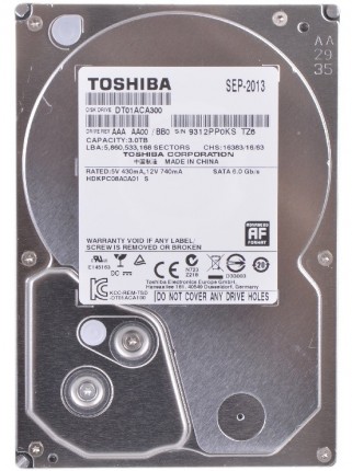 Жесткий диск Toshiba SATA-III 3Tb DT01ACA300 (7200rpm) 64Mb 3.5"